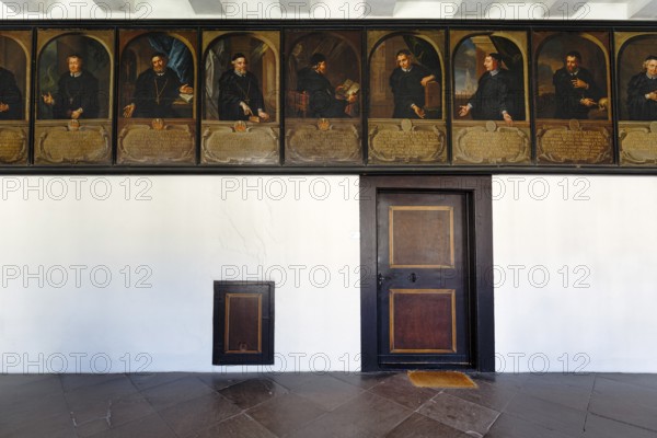 Gallery of the Abbots, wall painting, former Corvey Abbey and Castle, The Carolingian Westwork and