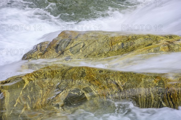 Beautiful stone structures at the Gesso della Barra torrent, Entracque, province of Cuneo, Italy,