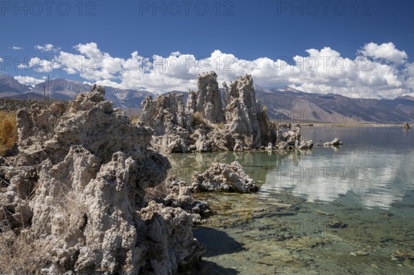 Lee Vining, California - Tufa towers in Mono Lake. The lake has no outlet, which makes it highly