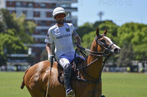 Pablo Pieres, called Polito, from the La Hache Polo Team, at the 131st Argentine Open Polo