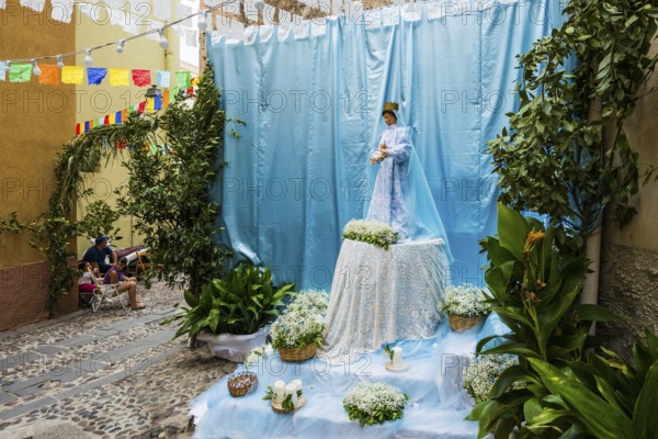 Madonna, Feast of the Madonna of Regnos Altos, Bosa, district of Oristano, Sardinia, Italy, Europe