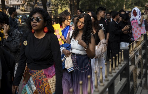 People from LGBT community and supporters participate in Pride Parade on December 22, 2024 in