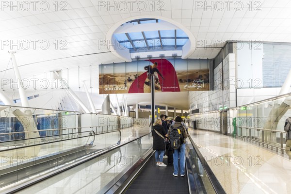 Abu Dhabi Airport, Zayed International Airport with passengers. The new Terminal A has a capacity