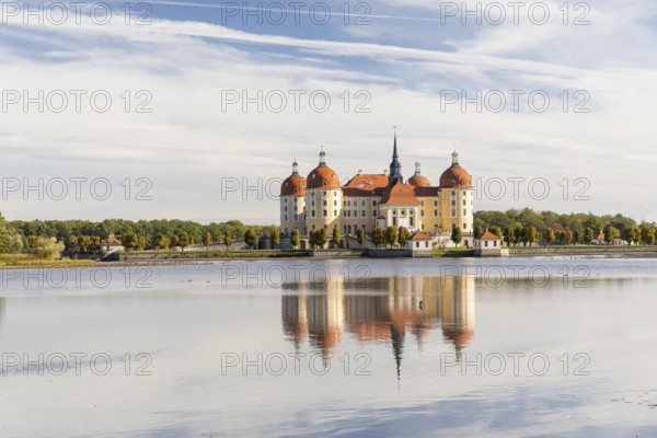 Moritzburg hunting lodge in autumn, district of Meissen, Saxony, Germany, Europe