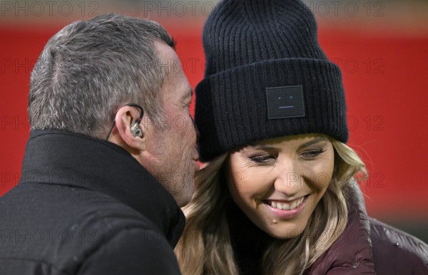 RTL TV expert Lothar Matthäus, portrait, in discussion with reporter presenter Laura Papendick,