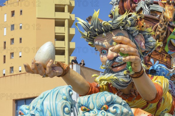 Carnival float, Sciacca, Agrigento district, Sicily, Italy, Europe