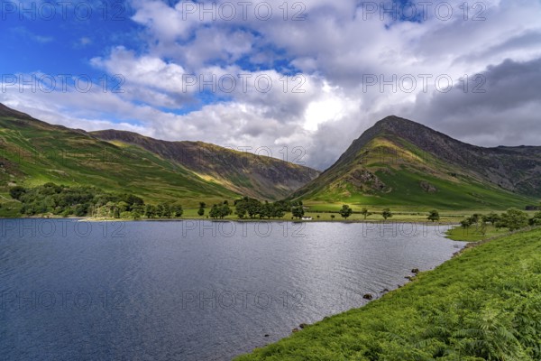 Landscape at Lake Buttermere in the Lake District, England, Great Britain