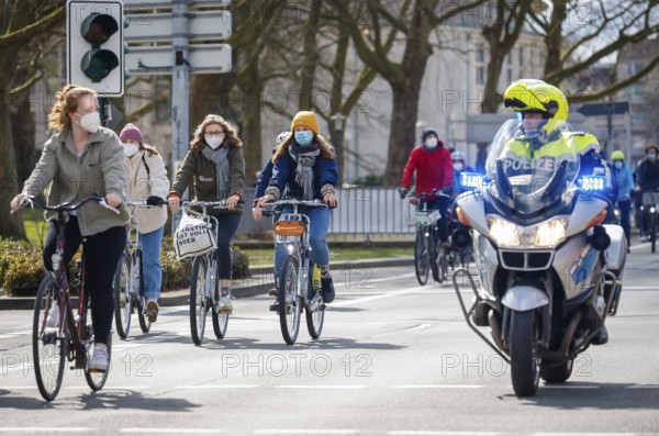Essen, North Rhine-Westphalia, Germany - Fridays for Future, climate activists demonstrate in times