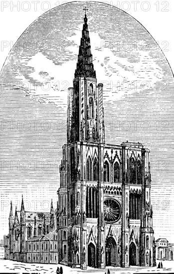 The Cathedral of Our Lady of Strasbourg or Strasbourg Cathedral, Cathédrale de Strasbourg, Alsace,