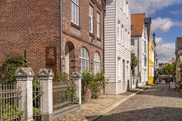 Altstadtgasse in Husum, North Friesland district, Schleswig-Holstein, Germany, Europe