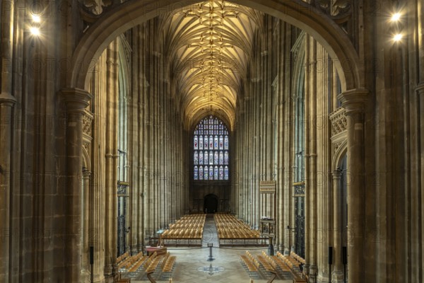 Nave of Canterbury Cathedral, England, Great Britain