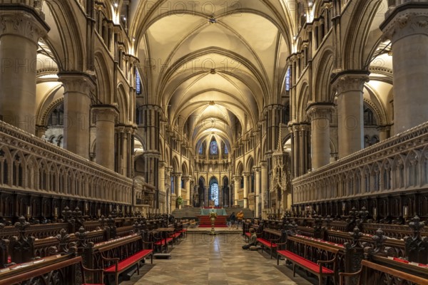 Interior of Canterbury Cathedral, England, Great Britain
