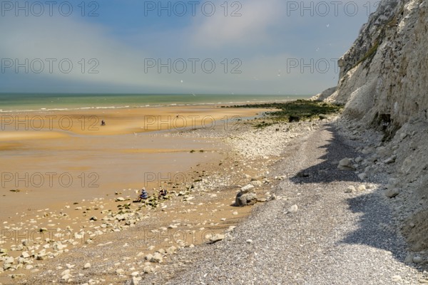 On Cran d'Escalles beach on the Côte d'Opale or Opal Coast in Escalles, France, Europe