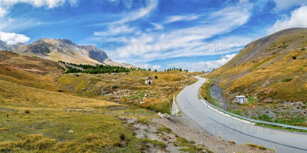 France, Alps, Départements Hautes-Alpes and Alpes-de-Haute-Provence, view of pass Col de Vars,