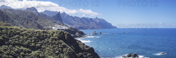Atlantic coast near Taganana, Tagana valley, Barranco de la Iglesia, Anaga mountains, Las Montanas