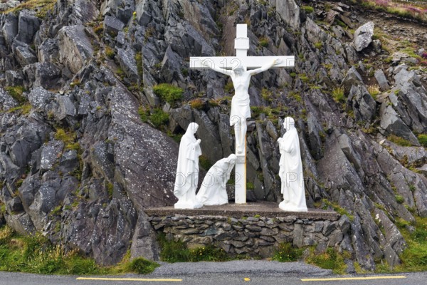 Crucifixion scene on the cliffs, Slea Head Drive, Dingle Peninsula, Kerry, Wild Atlantic Way,