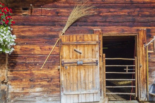 Traditional farmhouse at the Eng mountain pasture. Nature conservancy area Grosser Ahornboden