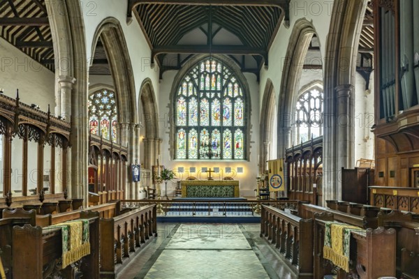 Interior of St Mary's Church in Rye, East Sussex, England, Great Britain