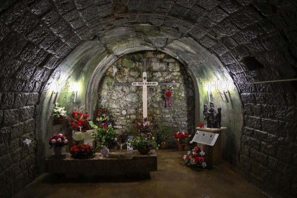 Chapel in Fort de Douaumont, French fortress from the First World War, Verdun battlefield, Verdun,