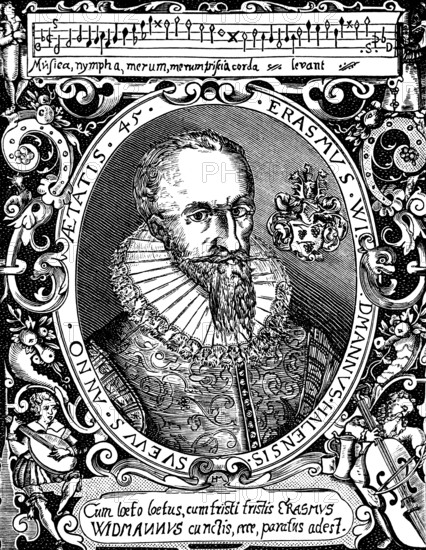 Erasmus Widmann (1572-1634), composer, bandmaster and organist to Count Wolfgang II, author of