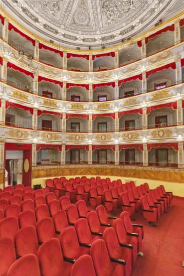 Interior of Noto Theatre, Noto, Noto Valley, Sicily, Italy, Europe