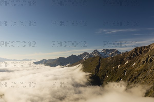 View from the Kaiser Franz-Josef Höhe on the Grossglockner High Alpine Road to the Margaritzen
