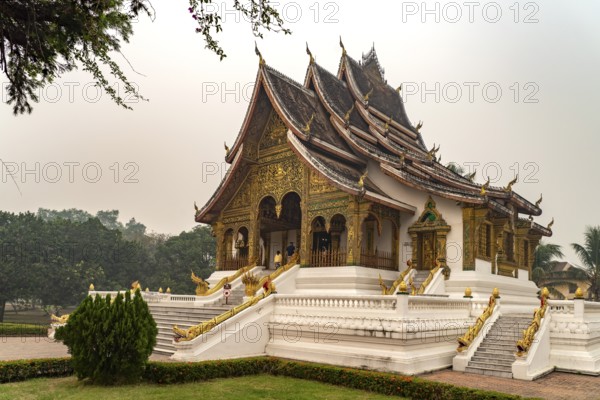 The Buddhist temple Haw Pha Bang of the Royal Palace Luang Prabang, Laos, Asia