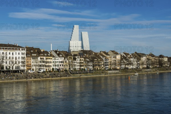 Roche Towers, architects Herzog and de Meuron, Basel, Canton of Basel-Stadt, Switzerland, Europe