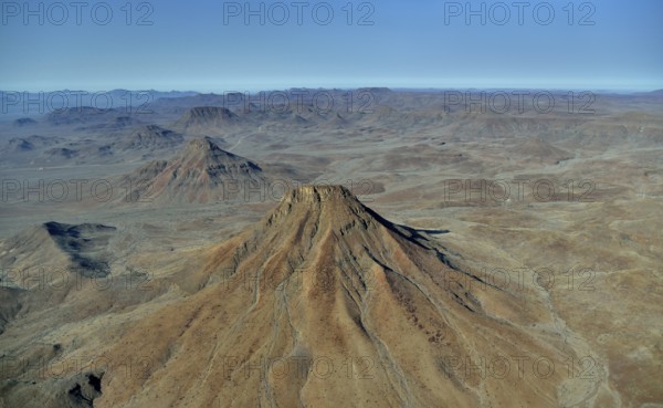 Aerial Photography, Etendeka Mountains near Twyfelfontein, Damaraland, Namibia, Africa