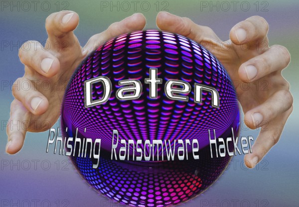 Symbolic image, ransomware, cyber security, cyber attacks worldwide, computer crime, digital IT