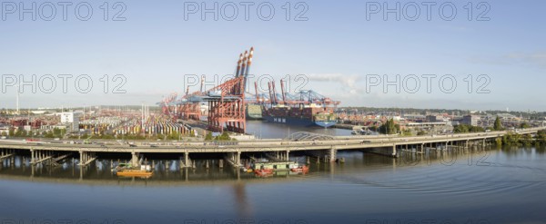 Container Terminal Eurogate and Burchardkai, Hamburg, Germany, Europe