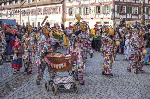 Spättlehansel on the carnival procession, Big Fasendumzug, Alemannic Fasnacht, Gengenbach,