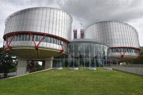 Building of the European Court of Human Rights, Strasbourg, Département Bas-Rhin, Alsace, France,