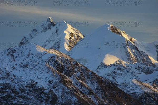 Piz Bernina, 4049 m, Bianco ridge, Upper Engadine, Grisons, Switzerland, Europe