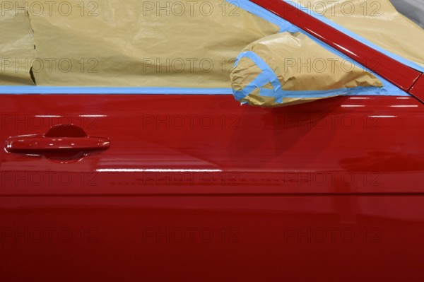 Car sprayer masked car