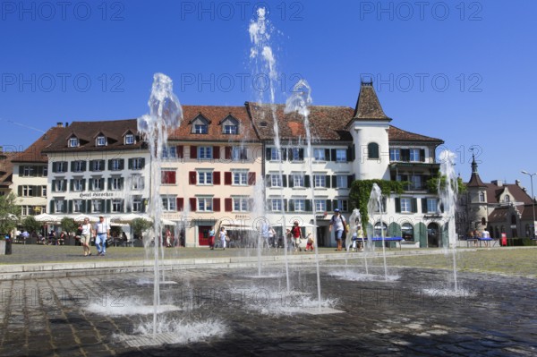 Old town, Sankt, lake promenade, Rapperswil, St. Gallen, Switzerland, Europe