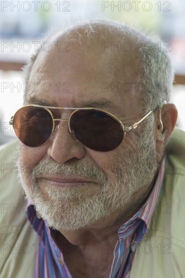 Portrait of an elderly gentleman with sunglasses, Bavaria, Germany, Europe