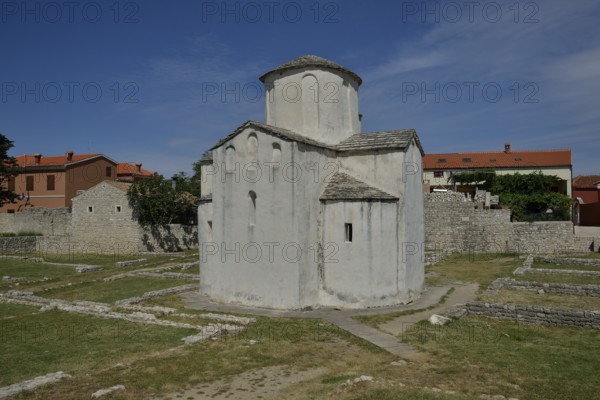 Church of the Holy Cross or Crkva svetog Križa, smallest cathedral in the world, Nin, Zadar County,