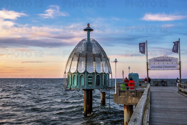 Diving gondola Zinnowitz, Usedom Island, Mecklenburg-Western Pomerania, Germany, Europe