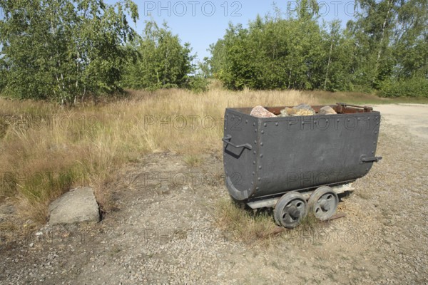 Loaded lorry with stones at the former historical mine Alte Elisabeth Fundgrube Himmelfahrt, TU