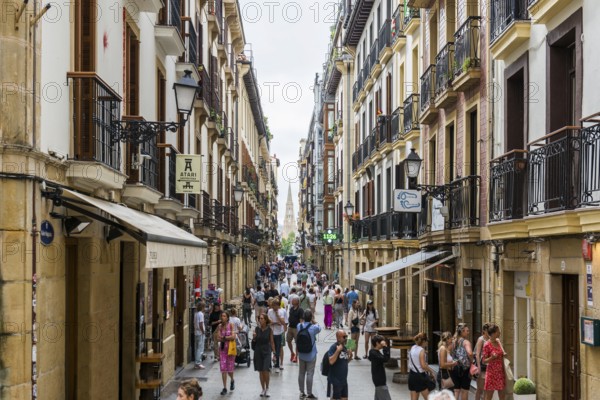 Alley in the historic centre, San Sebastian, Donostia, Basque Country, Northern Spain, Spain,