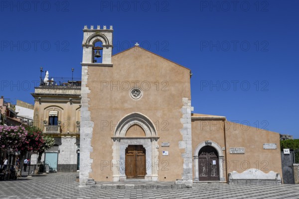 Church of Sant'Agostino in Piazza IX Aprile, Taormina, Province of Messina, Sicily, Italy, Europe