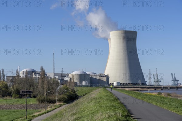The Doel nuclear power plant on the Scheldt, one of two nuclear power plants in Belgium, consists