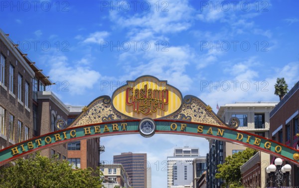 USA, San Diego Gaslamp quarter in historic neighborhood know for restaurants and nightlife, North