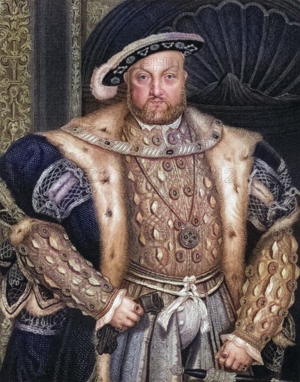 Henry VIII. 1491-1547. king of England From the book Lodges British Portraits, London 1823,