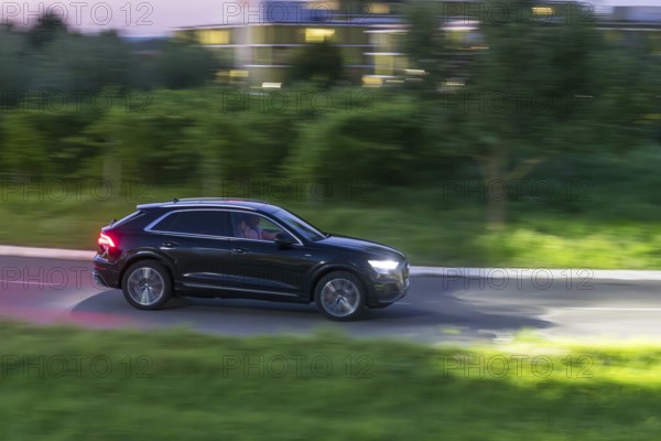 Car in evening traffic, SUV, Baden-Württemberg, Germany, Europe