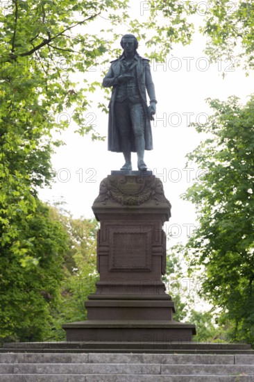 Friedrich Schiller Monument, Marbach am Neckar, Baden-Württemberg, Germany, Europe