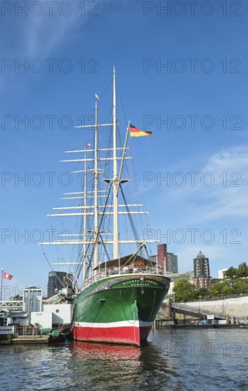 Hamburg Museum Ship Rickmer Rickmers at the Landungsbrücken, Hamburg, Land Hamburg, Germany, Europe