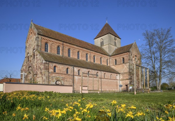 Romanesque Minster Schwarzach, Rheinmünster, Baden-Württemberg, Germany, Europe