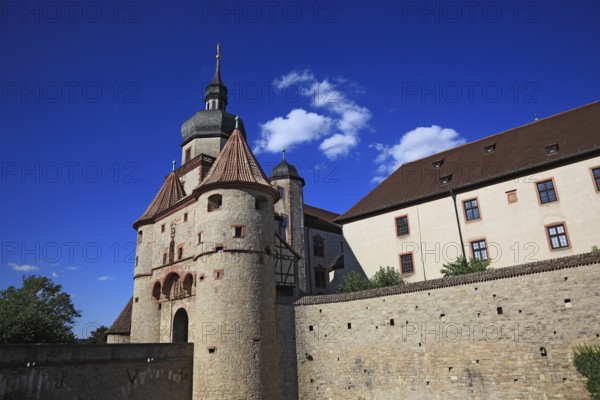 Scherenberg Gate and Kilian Tower, Marienberg Fortress, Würzburg, Lower Franconia, Bavaria,